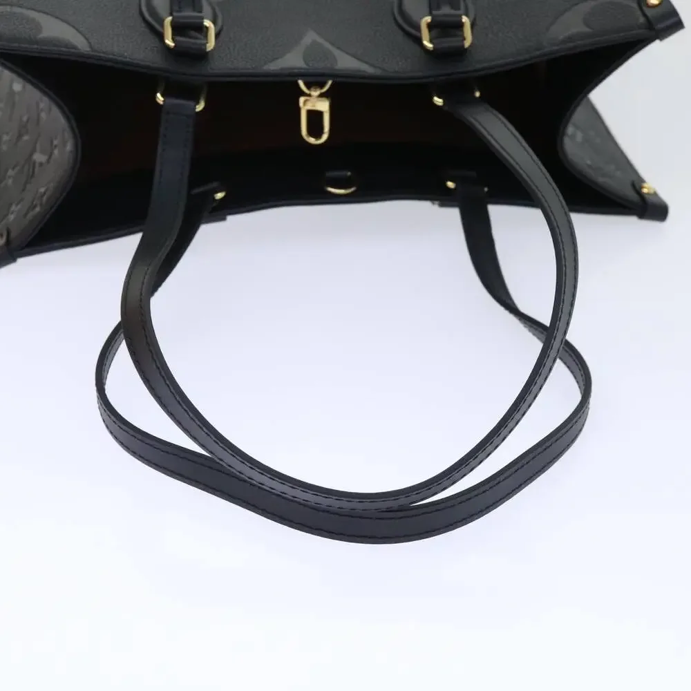 LOUIS VUITTON Monogram Empreinte On The Go MM Bag Black M45595